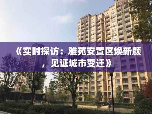 《实时探访:雅苑安置区焕新颜,见证城市变迁》