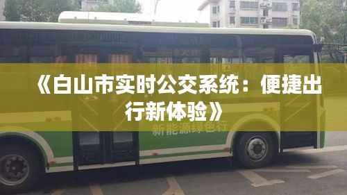 《白山市实时公交系统:便捷出行新体验》