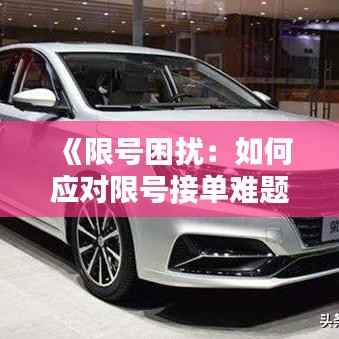 《限号困扰:如何应对限号接单难题?》