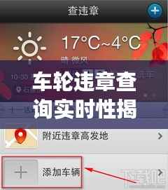 车轮违章查询实时性揭秘:准确性与便捷性并存
