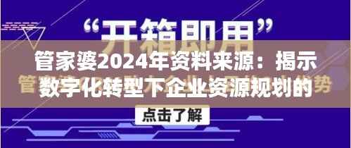 管家婆2024年资料来源:揭示数字化转型下企业资源规划的新篇章