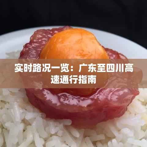 实时路况一览:广东至四川高速通行指南