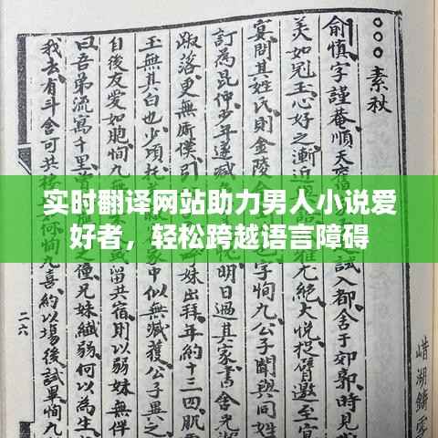 实时翻译网站助力男人小说爱好者,轻松跨越语言障碍