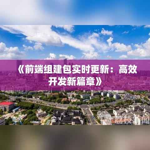 《前端组建包实时更新:高效开发新篇章》