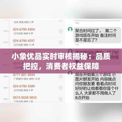 小象优品实时审核揭秘：品质把控，消费者权益保障