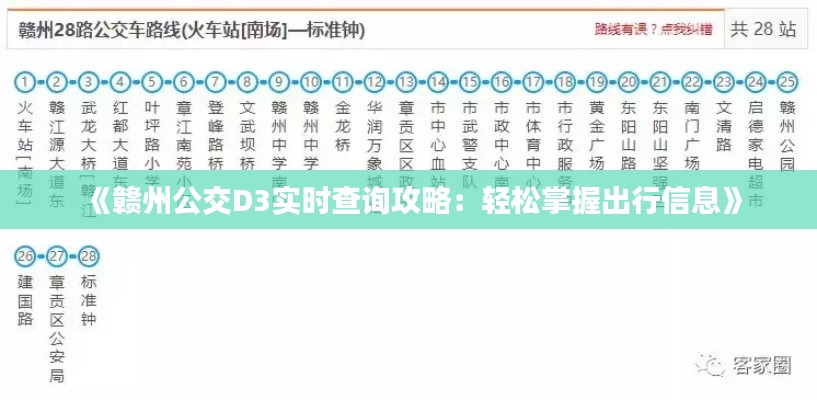 《赣州公交D3实时查询攻略:轻松掌握出行信息》