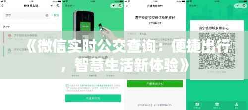 《微信实时公交查询:便捷出行,智慧生活新体验》