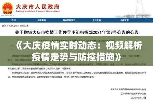 《大庆疫情实时动态:视频解析疫情走势与防控措施》