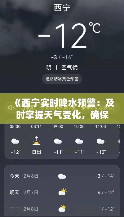 《西宁实时降水预警:及时掌握天气变化,确保出行安全》