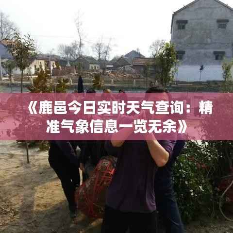 《鹿邑今日实时天气查询:精准气象信息一览无余》