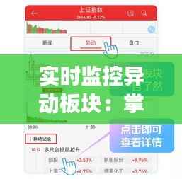 实时监控异动板块:掌握市场脉搏的秘诀