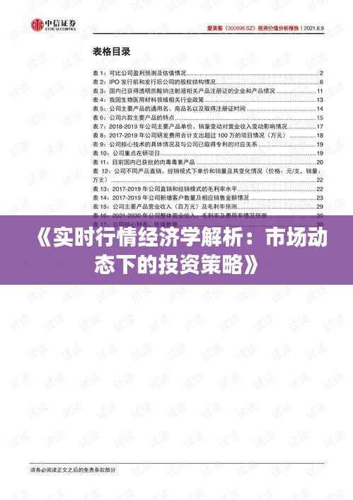 《实时行情经济学解析：市场动态下的投资策略》