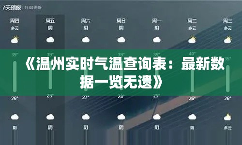 《温州实时气温查询表:最新数据一览无遗》