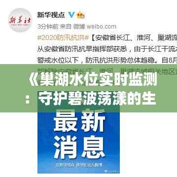 《巢湖水位实时监测:守护碧波荡漾的生态家园》