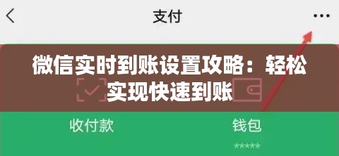 微信实时到账设置攻略:轻松实现快速到账
