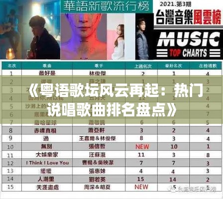 《粤语歌坛风云再起:热门说唱歌曲排名盘点》