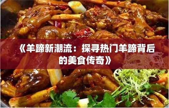 《羊蹄新潮流:探寻热门羊蹄背后的美食传奇》