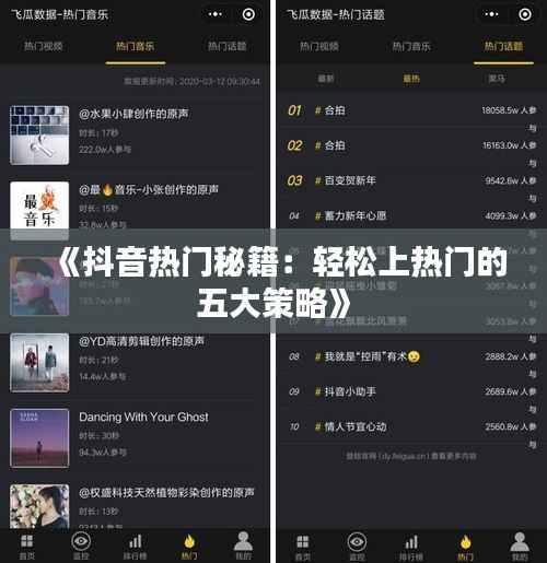 《抖音热门秘籍:轻松上热门的五大策略》