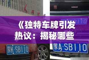 《独特车牌引发热议:揭秘哪些车牌能上热门话题》