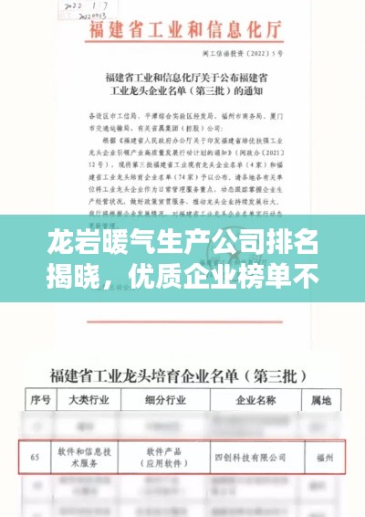龙岩暖气生产公司排名揭晓,优质企业榜单不容错过!
