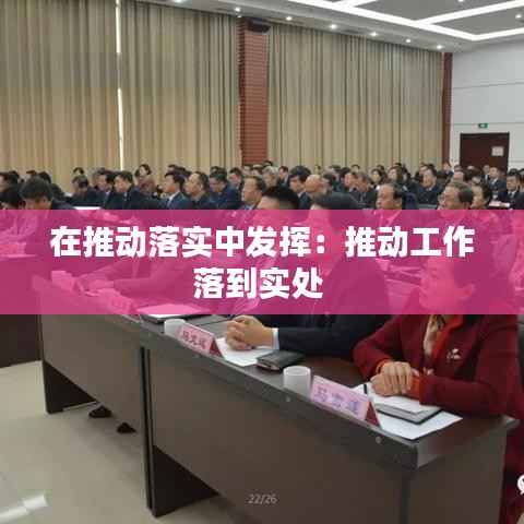 在推动落实中发挥：推动工作落到实处 