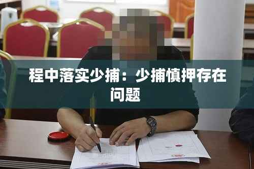 程中落实少捕:少捕慎押存在问题