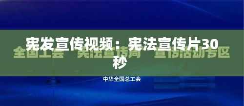 宪发宣传视频：宪法宣传片30秒 