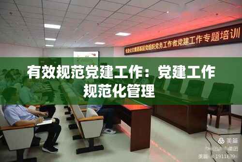 有效规范党建工作:党建工作规范化管理