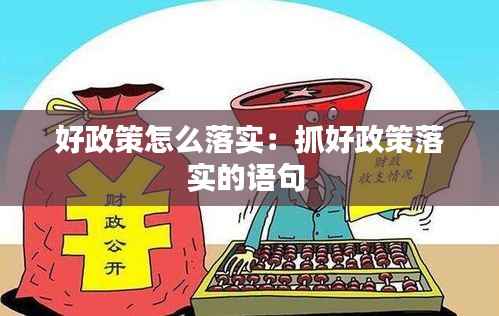 好政策怎么落实:抓好政策落实的语句