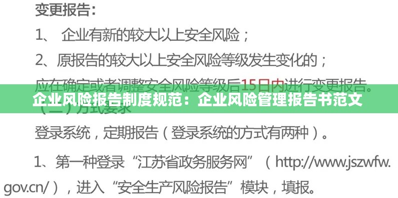 企业风险报告制度规范：企业风险管理报告书范文 