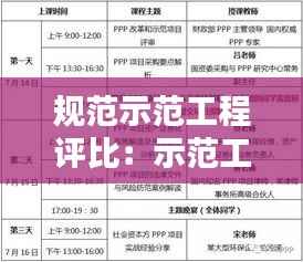 规范示范工程评比:示范工程方案