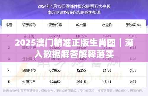 2025澳门精准正版生肖图|深入数据解答解释落实