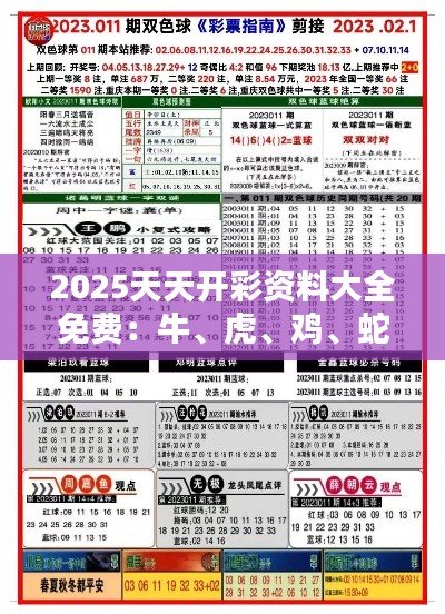 2025天天开彩资料大全免费:牛、虎、鸡、蛇,三期必中一期