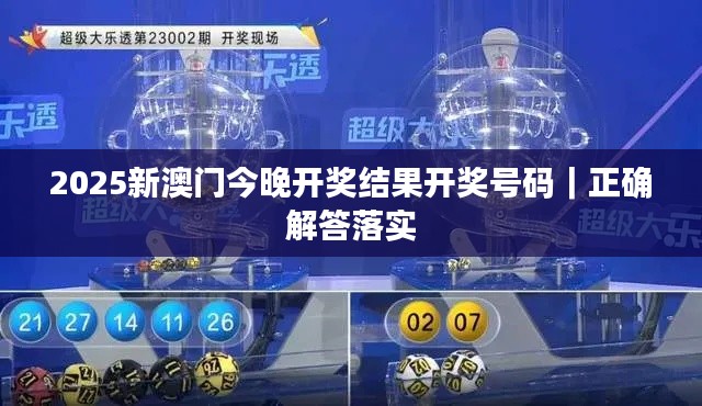 2025新澳门今晚开奖结果开奖号码｜正确解答落实