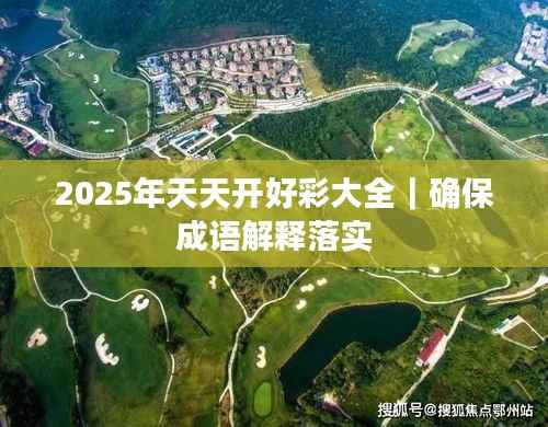 2025年天天开好彩大全｜确保成语解释落实