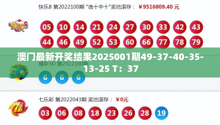 澳门最新开奖结果2025001期49-37-40-35-13-25 T:37