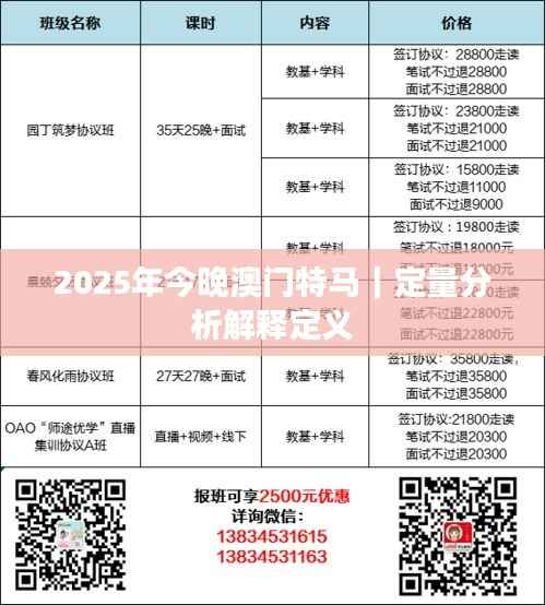 2025年今晚澳门特马|定量分析解释定义