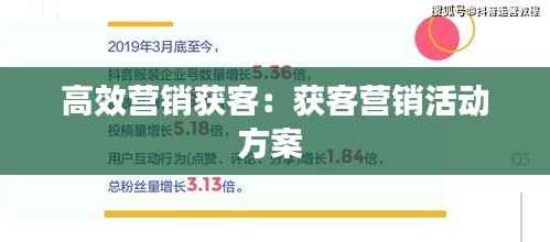 高效营销获客:获客营销活动方案