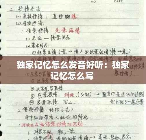 独家记忆怎么发音好听：独家记忆怎么写 