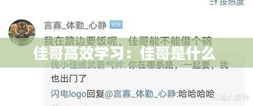 佳哥高效学习：佳哥是什么 