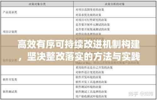 高效有序可持续改进机制构建,坚决整改落实的方法与实践