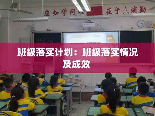 班级落实计划:班级落实情况及成效