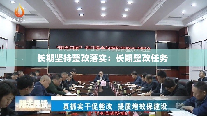 长期坚持整改落实:长期整改任务