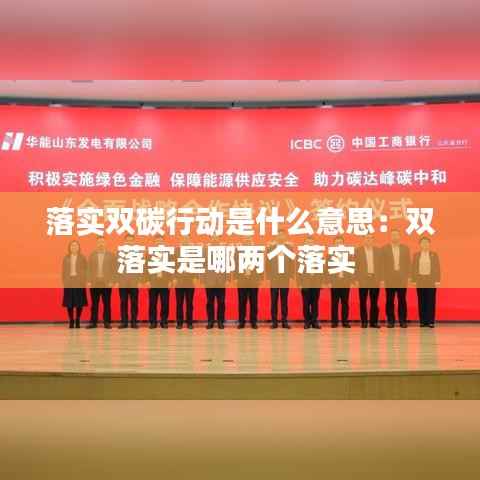 落实双碳行动是什么意思:双落实是哪两个落实