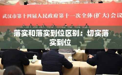 落实和落实到位区别:切实落实到位