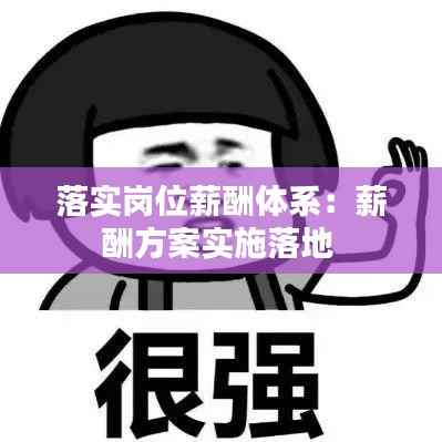 落实岗位薪酬体系:薪酬方案实施落地