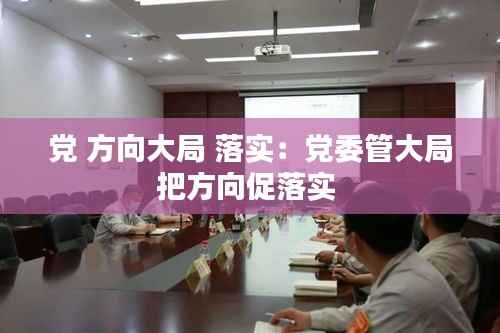 党 方向大局 落实:党委管大局把方向促落实