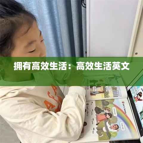 拥有高效生活:高效生活英文