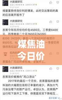 煤焦油今日价格行情更新,最新市场动态消息速递