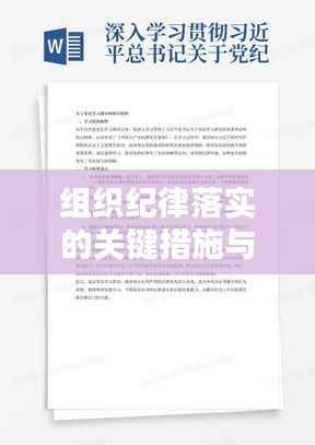 组织纪律落实的关键措施与策略